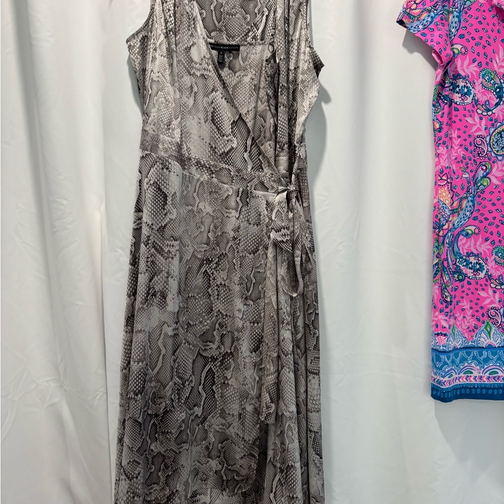White House Black Market Snake Print Maxi Dress